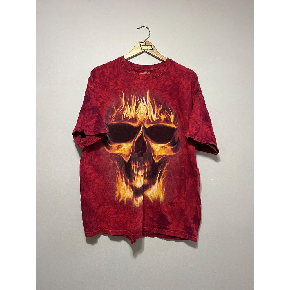 Vintage Flamming Skull Tshirt